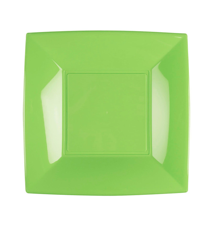 Plastic bord Plat limoengroen "Nice" PP 23 cm (25 stuks) Plastic bord Plat limoengroen "Nice" PP 23 cm (25 stuks)