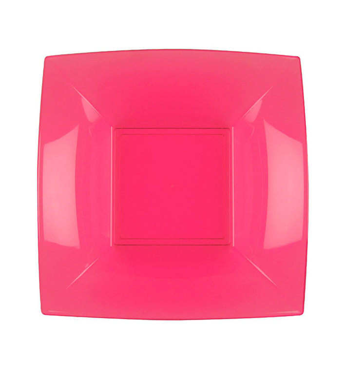 Plastic bord Diep fuchsia "Nice" PP 18 cm (300 stuks) Plastic bord Diep fuchsia "Nice" PP 18 cm (300 stuks)