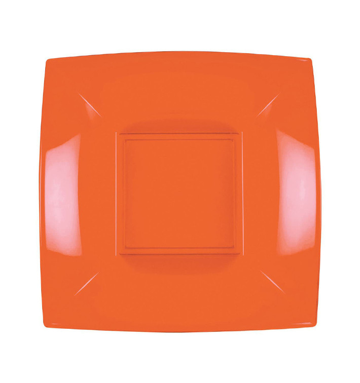 Plastic bord Diep oranje "Nice" PP 18 cm (25 stuks) Plastic bord Diep oranje "Nice" PP 18 cm (25 stuks)