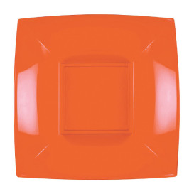 Plastic bord Diep oranje "Nice" PP 18 cm (300 stuks)