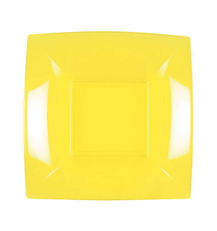 Plastic bord Diep geel "Nice" PP 18 cm (25 stuks) Plastic bord Diep geel "Nice" PP 18 cm (25 stuks)