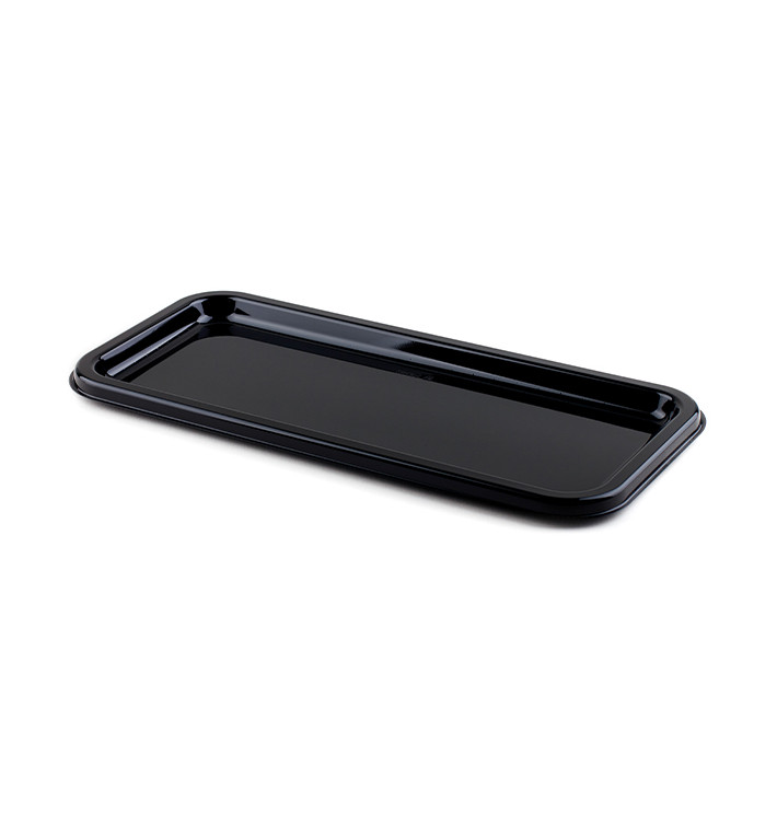 Plastic schotel Rechthoekige vorm zwart 35X16 cm (50 stuks) Plastic schotel Rechthoekige vorm zwart 35X16 cm (50 stuks)