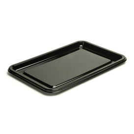 Plastic dienblad Rechthoekige vorm zwart 35X24 cm (50 stuks)