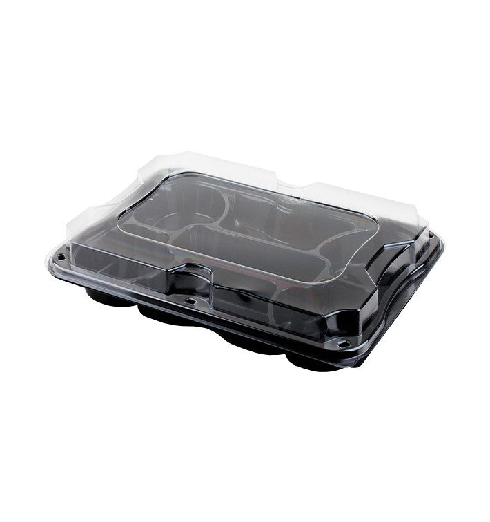 Plastic dienblad met Deksel 7C 35x24 cm (25 stuks) Plastic dienblad met Deksel 7C 35x24 cm (25 stuks)