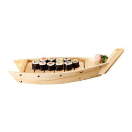 Houten Sushi boot Bediening dienblad 44x13x11cm (1 stuk) 