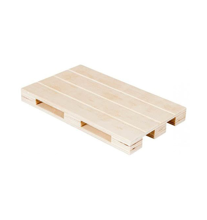 Houten mini Pallet Bediening Platter 30x20x2cm (1 stuk) Houten mini Pallet Bediening Platter 30x20x2cm (1 stuk)
