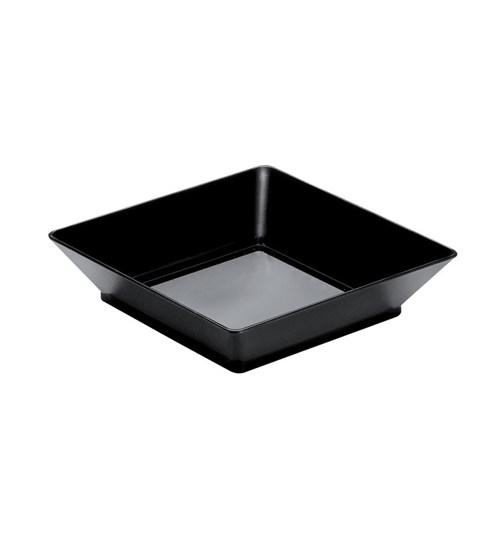 Proeving Plastic bord PS "klein maat" zwart 45 ml (750 stuks) Proeving Plastic bord PS "klein maat" zwart 45 ml (750 stuks)