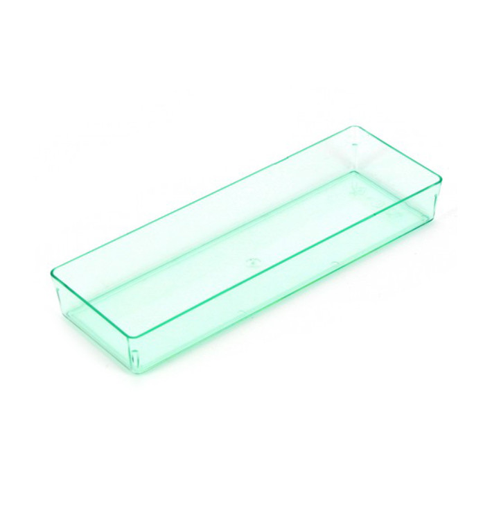 Plastic dienblad PS Rechthoekige vorm Water groen 13,1x4,6 cm (12 stuks) Plastic dienblad PS Rechthoekige vorm Water groen 13,1x4,6 cm (12 stuks)