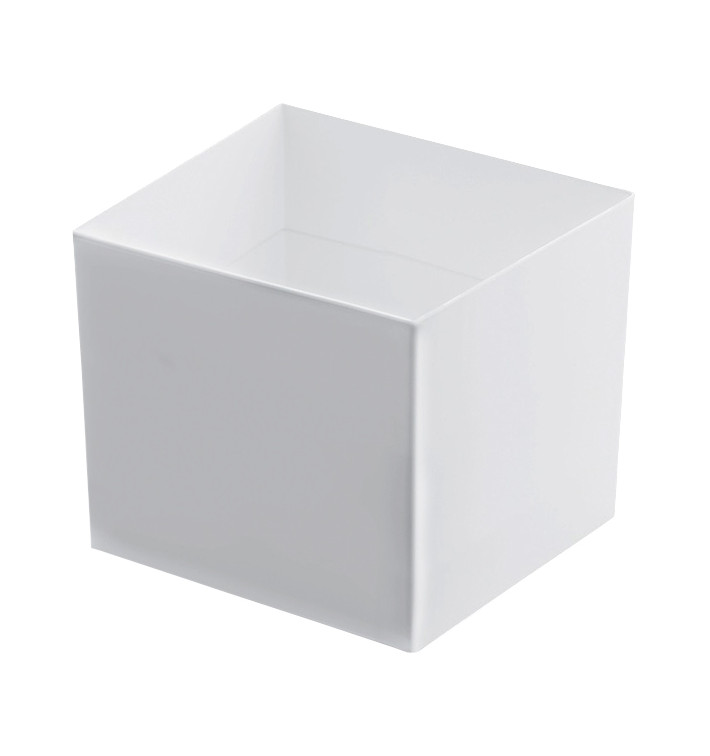 Proeving plastic kom PS "Cube" wit 60 ml (15 stuks) 