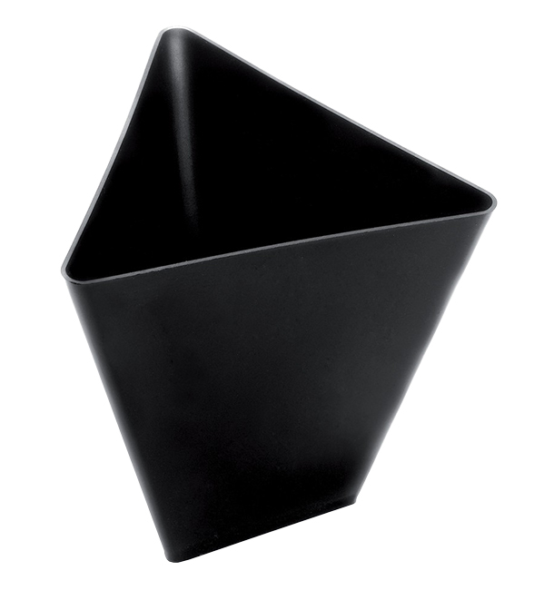 Proeving plastic kom PS Driehoekig zwart 70 ml (500 stuks)