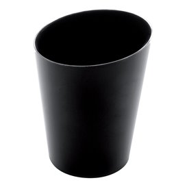Plastic PS proefbeker Kegel vormig zwart 100 ml (10 stuks) 