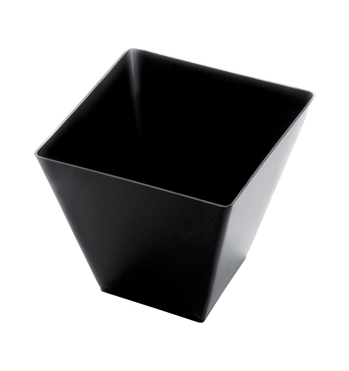 Plastic PS proefbeker "Rhombus" zwart 95 ml (25 stuks) Plastic PS proefbeker "Rhombus" zwart 95 ml (25 stuks)