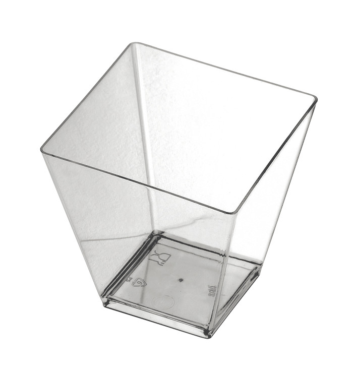 Plastic PS proefbeker "Rhombus" transparant 95 ml (500 stuks) Plastic PS proefbeker "Rhombus" transparant 95 ml (500 stuks)