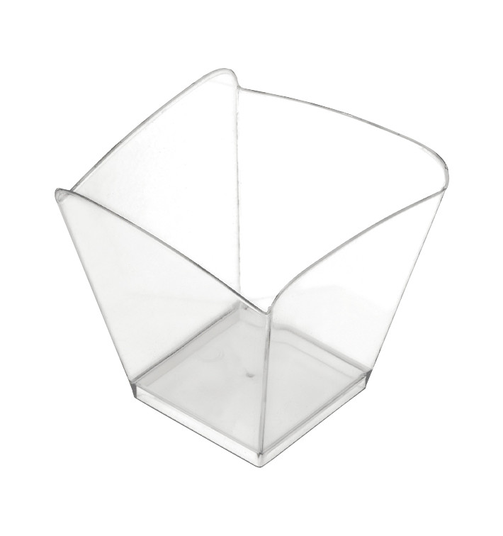 Plastic PS proefbeker "Onda" transparant 100 ml (25 stuks) Plastic PS proefbeker "Onda" transparant 100 ml (25 stuks)