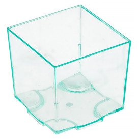 Plastic PS proefbeker Water groen 4,2x4,2x4,2cm (20 stuks)