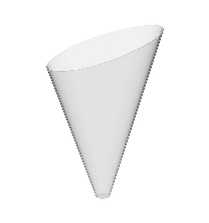 Plastic Bediening kegel PS "Slice" transparant 55 ml (120 stuks) Plastic Bediening kegel PS "Slice" transparant 55 ml (120 stuks)