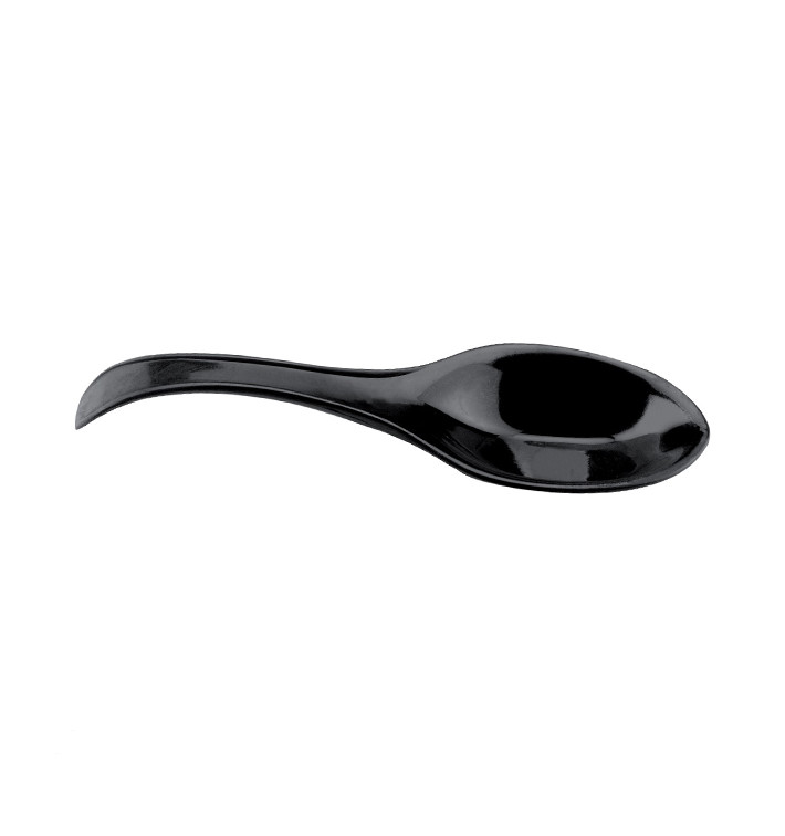 Proeving lepel PS "Single-Dose" zwart 12 cm (30 stuks) Proeving lepel PS "Single-Dose" zwart 12 cm (30 stuks)