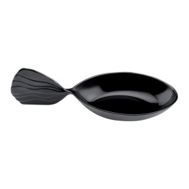 Proeving lepel PS "Fish" zwart 12 cm (30 stuks) 