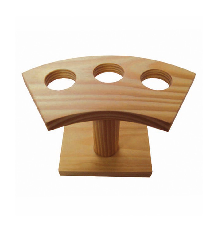 Bamboe Bediening kegel houder 3 slots (1 stuk) Bamboe Bediening kegel houder 3 slots (1 stuk)