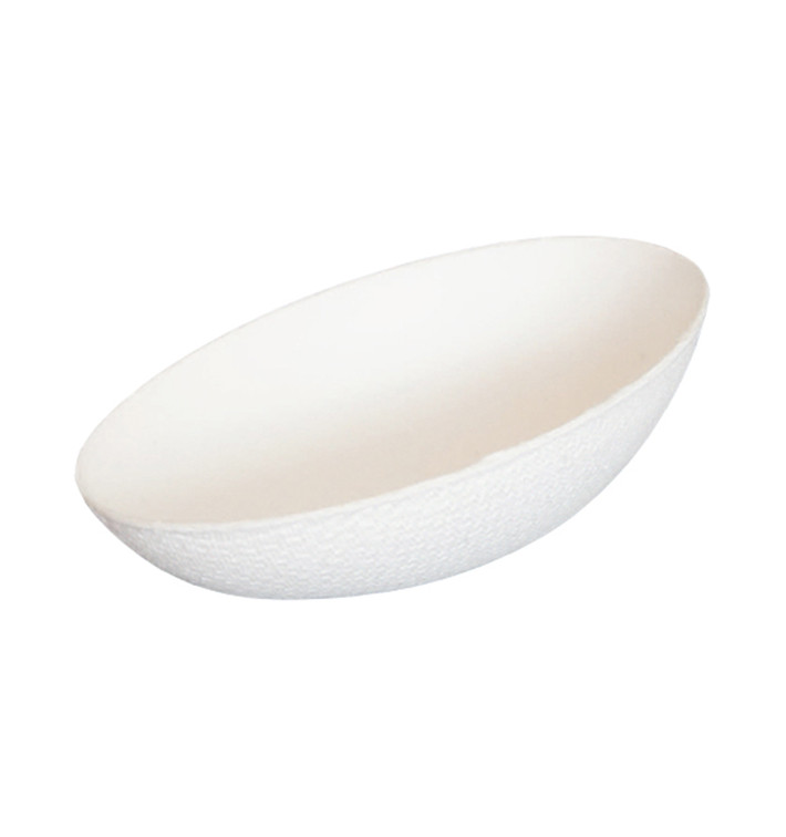 Suikerriet mini bord Ovaal vormig wit 6,5x6,5 cm (500 stuks) Suikerriet mini bord Ovaal vormig wit 6,5x6,5 cm (500 stuks)