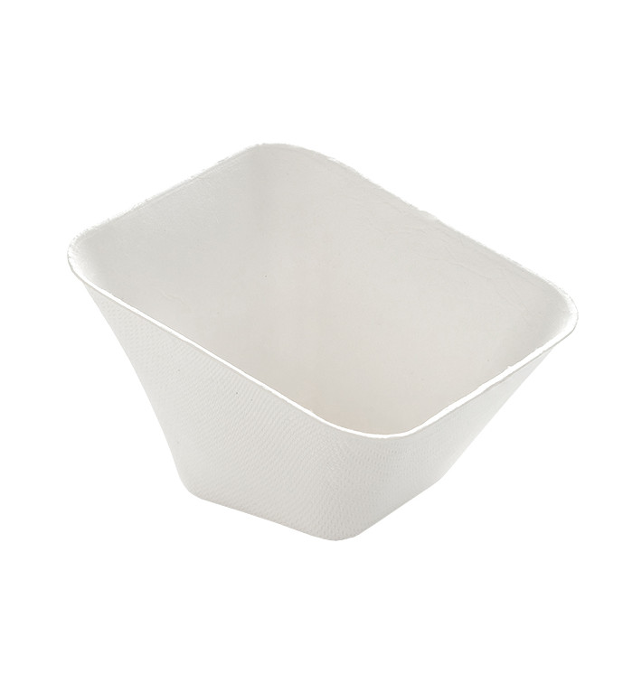 Suikerriet mini Kom Vierkant wit 90ml (600 stuks) Suikerriet mini Kom Vierkant wit 90ml (600 stuks)