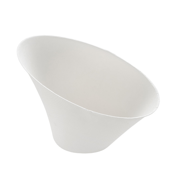 Suikerriet mini Kom Ovaal vormig wit 300ml (50 stuks) Suikerriet mini Kom Ovaal vormig wit 300ml (50 stuks)