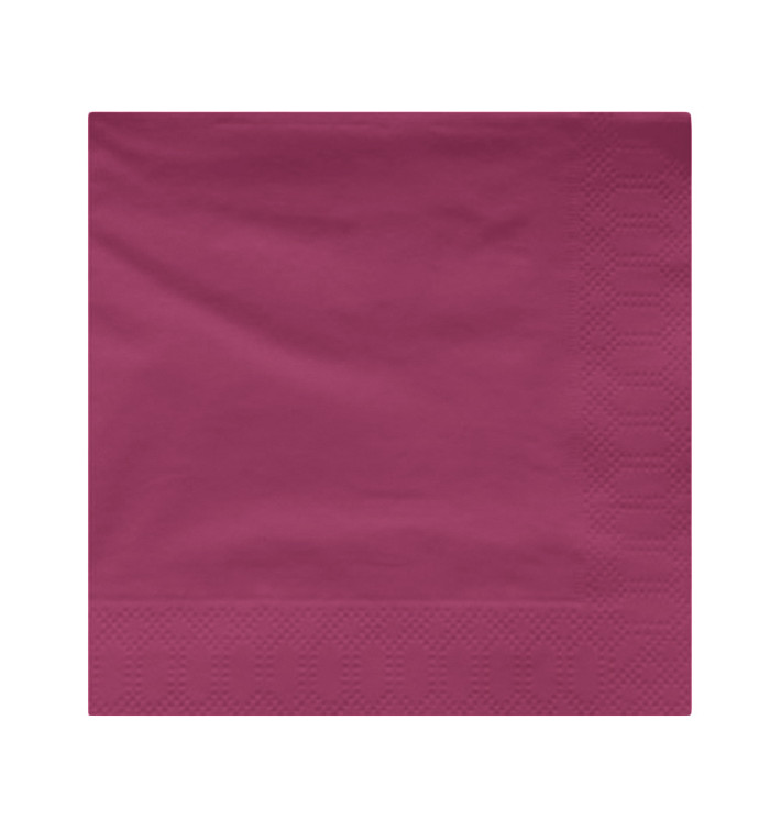 Papieren servet Fuchsia rand 20x20 2C (6000 stuks) Papieren servet Fuchsia rand 20x20 2C (6000 stuks)