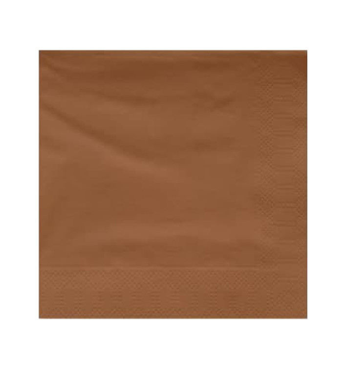 Papieren servet bruine rand 20x20 2C (6000 stuks) Papieren servet bruine rand 20x20 2C (6000 stuks)
