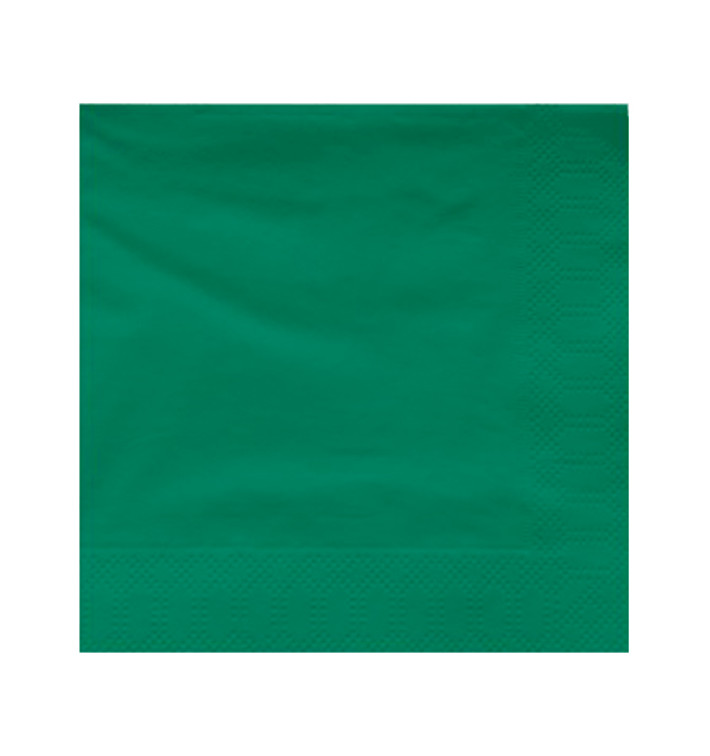 Papieren servet groene rand 20x20cm 2C (100 stuks) Papieren servet groene rand 20x20cm 2C (100 stuks)