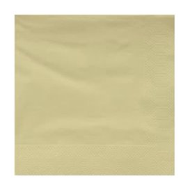 Papieren servet crème rand 20x20 2C (100 stuks)