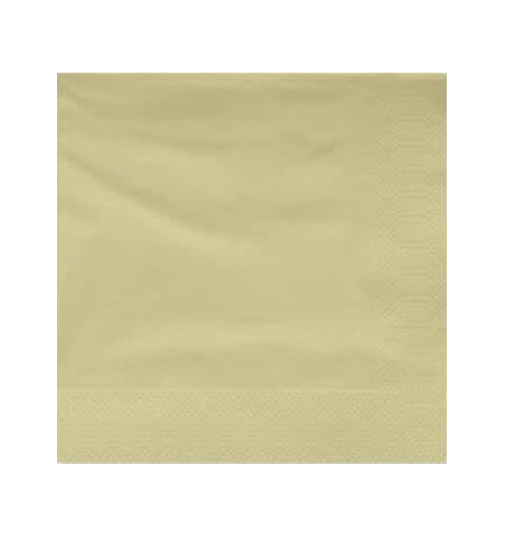 Papieren servet crème rand 20x20 2C (100 stuks) Papieren servet crème rand 20x20 2C (100 stuks)