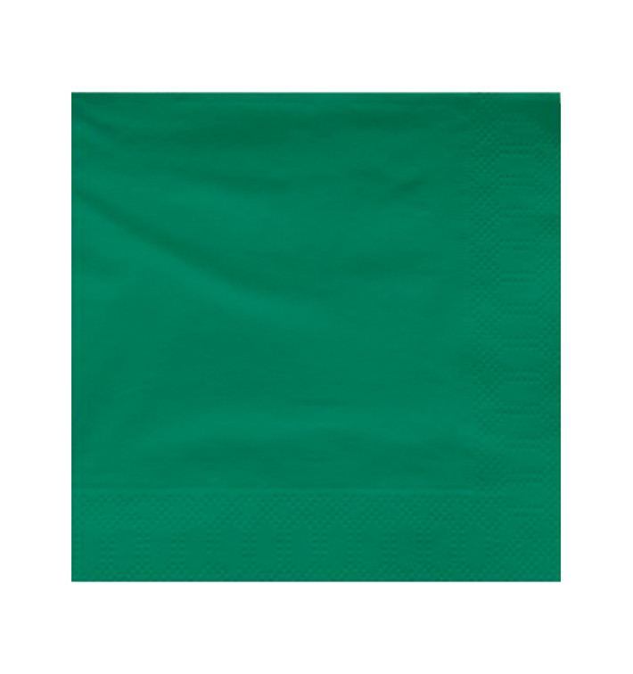 Papieren servet groene rand 25x25cm 2C (200 stuks) Papieren servet groene rand 25x25cm 2C (200 stuks)