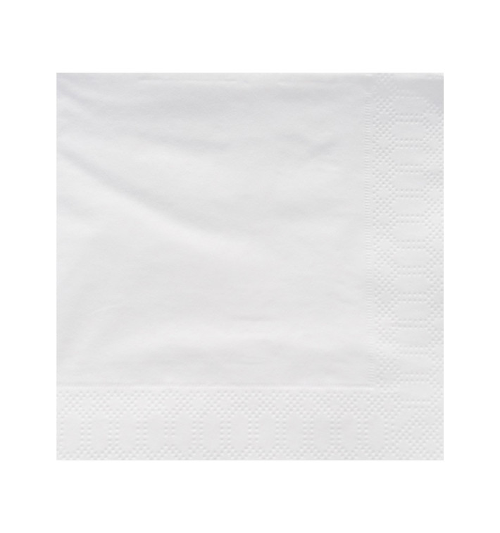 Papieren servet witte rand 25x25cm 2C (3400 stuks) Papieren servet witte rand 25x25cm 2C (3400 stuks)