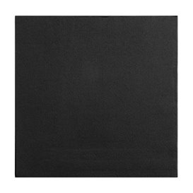 Papieren servet zwart 25x25cm 2C (50 stuks)