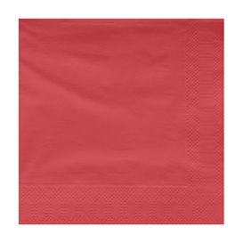 Papieren servet rode rand 2 laags 30x30cm (100 stuks) 