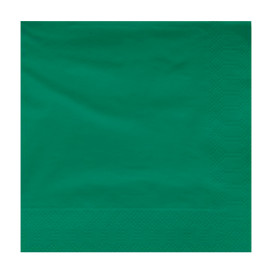 Papieren servet groene rand 2 laags 30x30cm (100 stuks) 