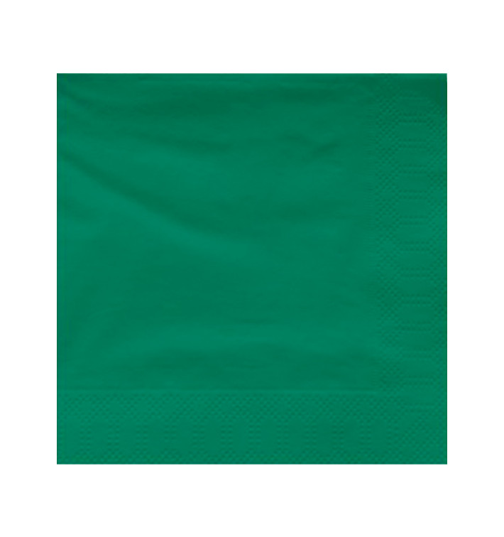 Papieren servet groene rand 2 laags 30x30cm (100 stuks) Papieren servet groene rand 2 laags 30x30cm (100 stuks)
