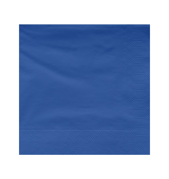 Papieren servet blauwe rand 2 laags 30x30cm (100 stuks) Papieren servet blauwe rand 2 laags 30x30cm (100 stuks)