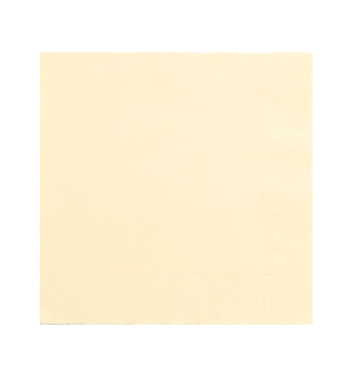 Papieren servet dubbel punt crème 2C 33x33cm (50 stuks) Papieren servet dubbel punt crème 2C 33x33cm (50 stuks)