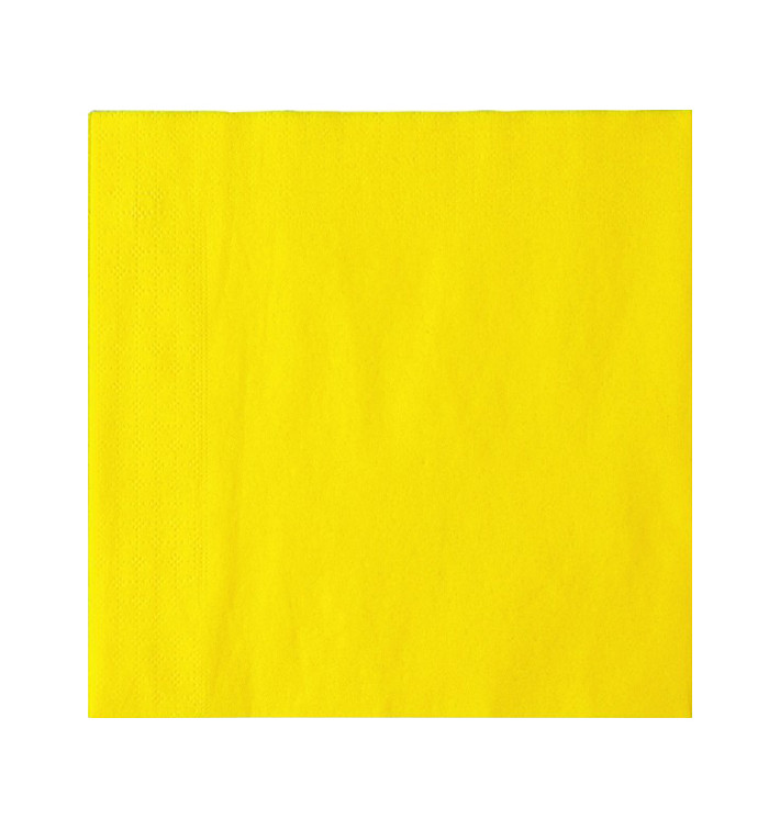 Papieren servet dubbel punt geel 2C 33x33cm (1350 stuks) Papieren servet dubbel punt geel 2C 33x33cm (1350 stuks)