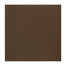 Papieren servet dubbel punt bruin 2C 33x33cm (50 stuks) 