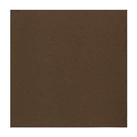 Papieren servet dubbel punt bruin 2C 33x33cm (1.200 stuks)