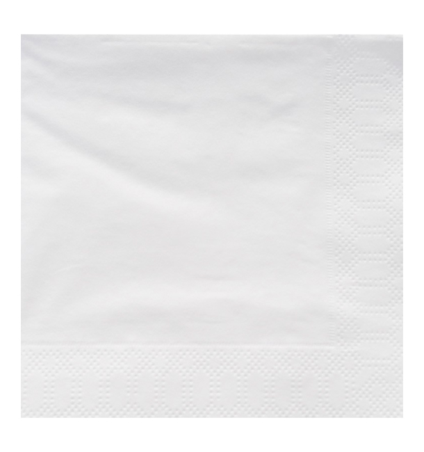 Papieren servet witte rand 40x40cm 2C (2400 stuks)