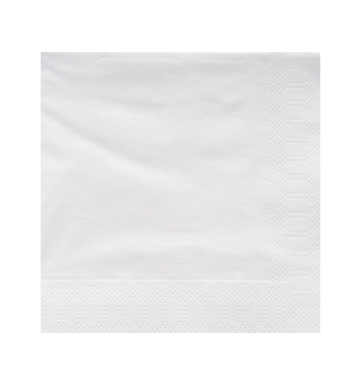 Papieren servet witte rand 40x40cm 2C (2400 stuks)