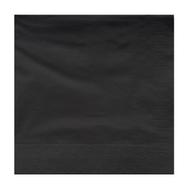 Papieren servet zwarte rand 40x40cm (50 stuks) 