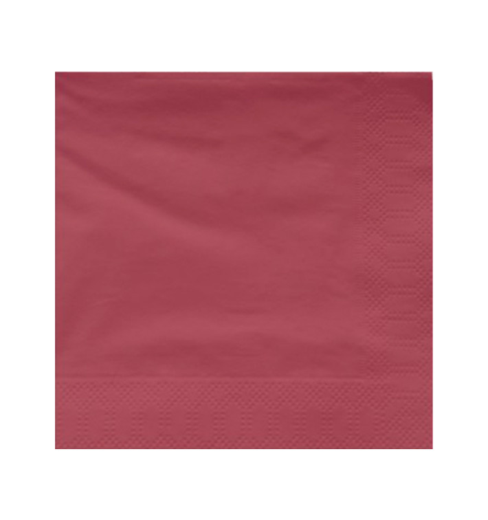 Papieren servet bordeauxrode rand 40x40cm (50 stuks) Papieren servet bordeauxrode rand 40x40cm (50 stuks)