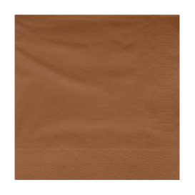 Papieren servet bruine rand 40x40cm (50 stuks) 