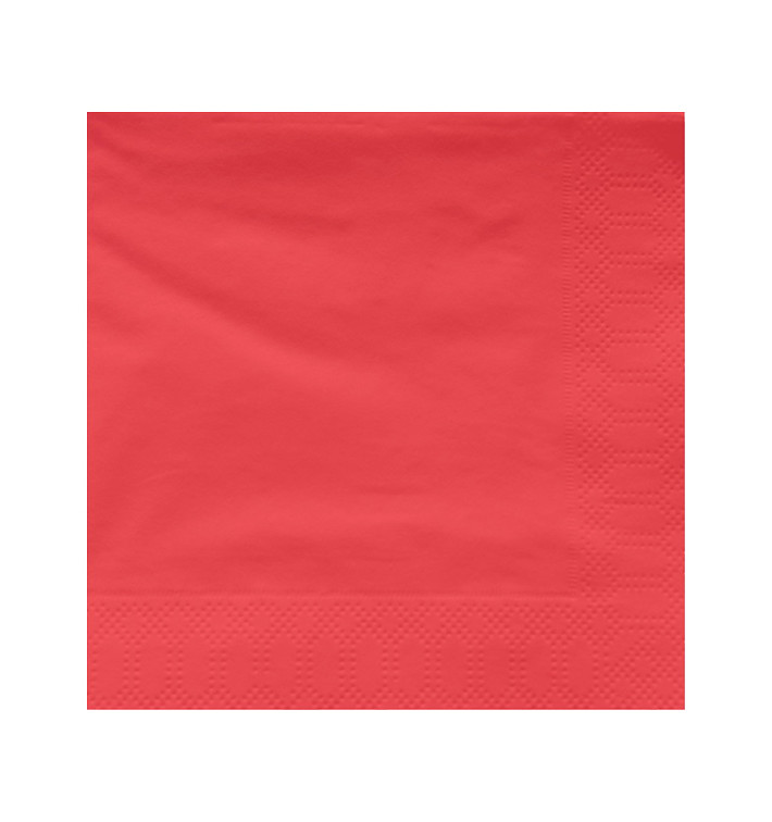 Papieren servet rode rand 40x40cm (50 stuks) Papieren servet rode rand 40x40cm (50 stuks)