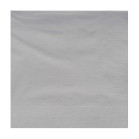 Papieren servet grijze rand 40x40cm (50 stuks) 