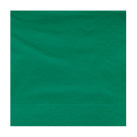 Papieren servet groene rand 40x40cm (50 stuks) 